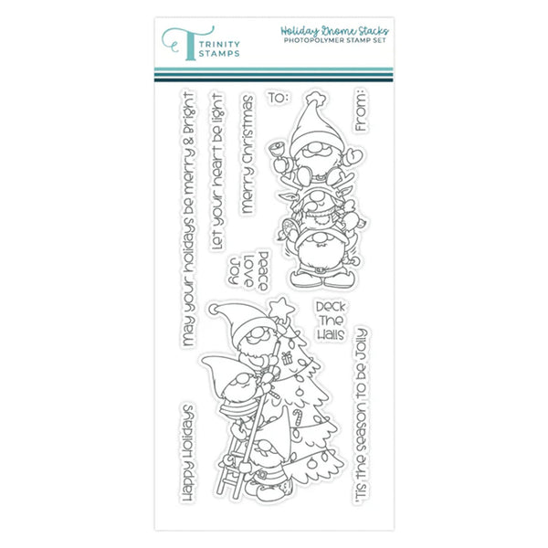 Trinity Stamps Clear Stamp Set - Holiday Gnome Stacks