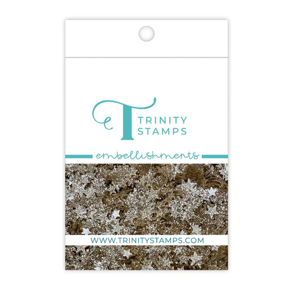 Trinity Stamps embellishments packaging with star pattern