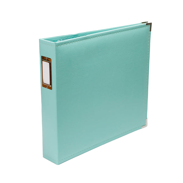 Universal Crafts Classic Leather 12"x12" Three Ring Album - Turquoise