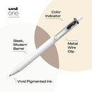 Uni One Ink Gel Pens 5/Pkg Medium 0.7mm - Black