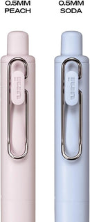 Uni One P. Ink Gel Pens 2/Pkg Micro 0.5mm - Peach & Soda - Black Ink
