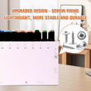 Product with screws and text highlighting upgraded design, screw fixing, lightweight, stable, and durable features.