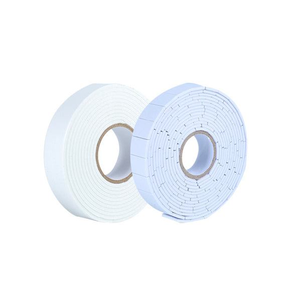 Two rolls of white tape on a white background