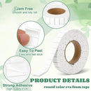 Roll of round color EVA foam tape with product details on a green background