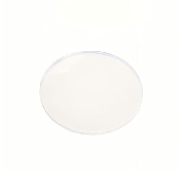 White circular object on a white background