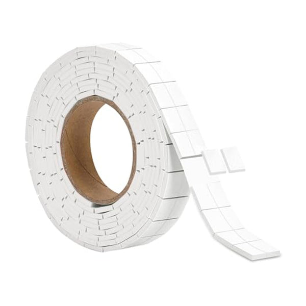 Roll of white tape with grid pattern on a white background