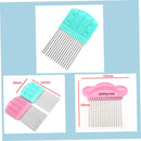 Comb with measurements on a light blue background