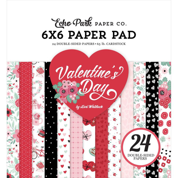 Echo Park Double-Sided Paper Pad 6"X6" Valentine's Day