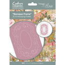 Nature's Garden Vintage Rose 2D Embossing Folder 5"X7" Baroque Frame*
