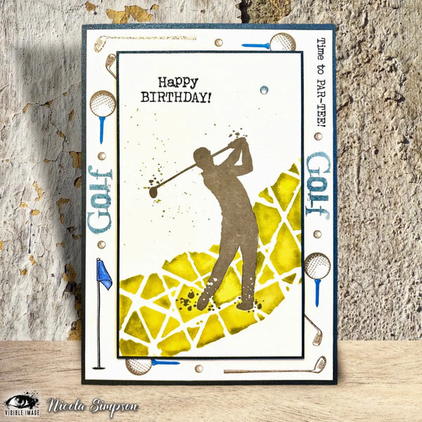 Visible Image A6 Stamp Set - Time To Par-Tee