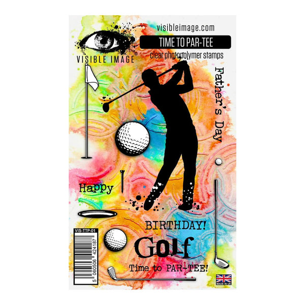 Visible Image A6 Stamp Set - Time To Par-Tee
