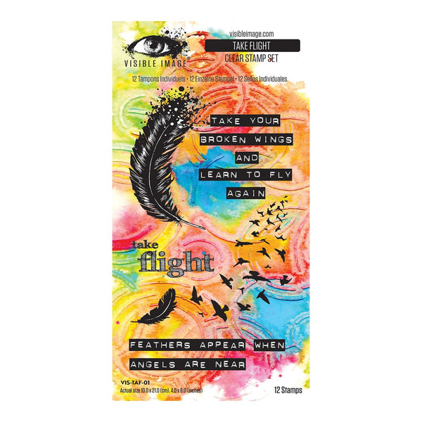 Visible Image Time To Fly 4"x8" Stamp Set - Take Flight