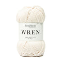 Fiddlesticks Wren 8ply Cotton Yarn 50g - Ivory