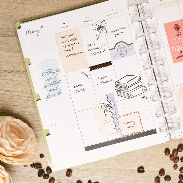 Me & My Big Ideas – Happy Planner Current Mood Premium Cover Planner – 12 Month Undated Vertical Layout