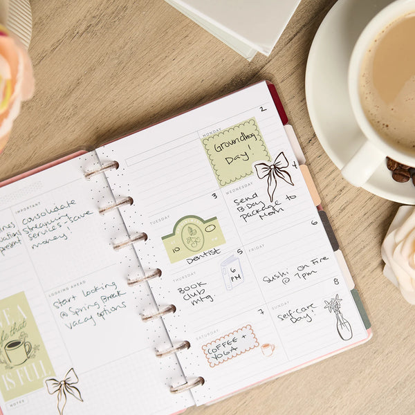 Happy Planner Mini 12 Month Disc Bound Undated Planner Caf Coquette