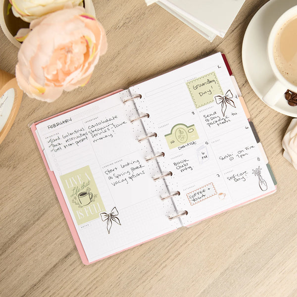 Happy Planner Mini 12 Month Disc Bound Undated Planner Caf Coquette