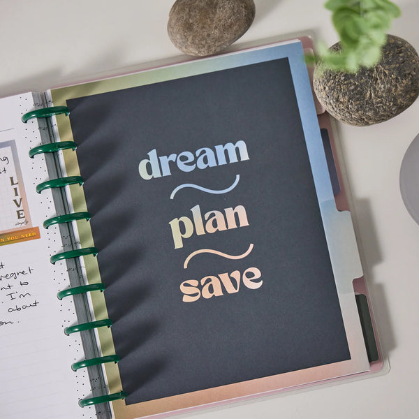 Happy Planner 12-Month Undated Classic Disc Bound Planner Glowing Goals