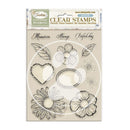 Stamperia Acrylic Clear Stamps - Timeless - Flowers & Hearts