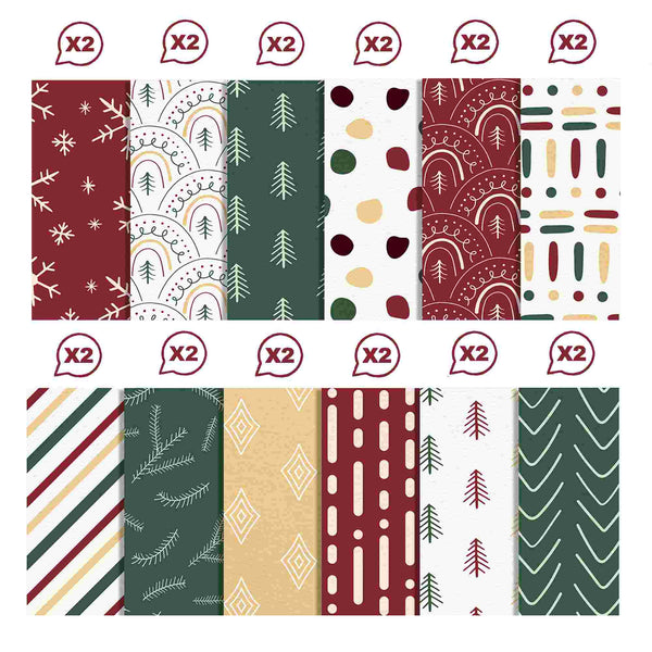 Poppy Crafts 12"x12" Christmas Collection Paper Pack