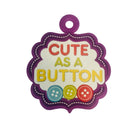 We R Memory Keepers Embossed Die-Cut Tag - Cute as a Button