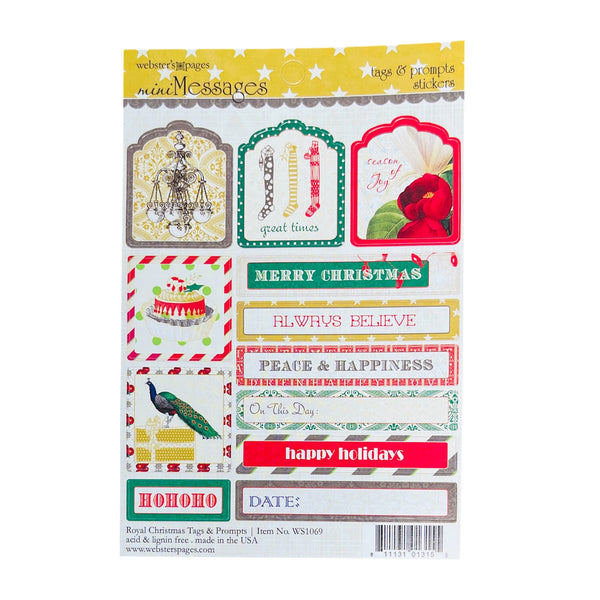 Webster's Pages Tags & Prompts Stickers - Royal Christmas