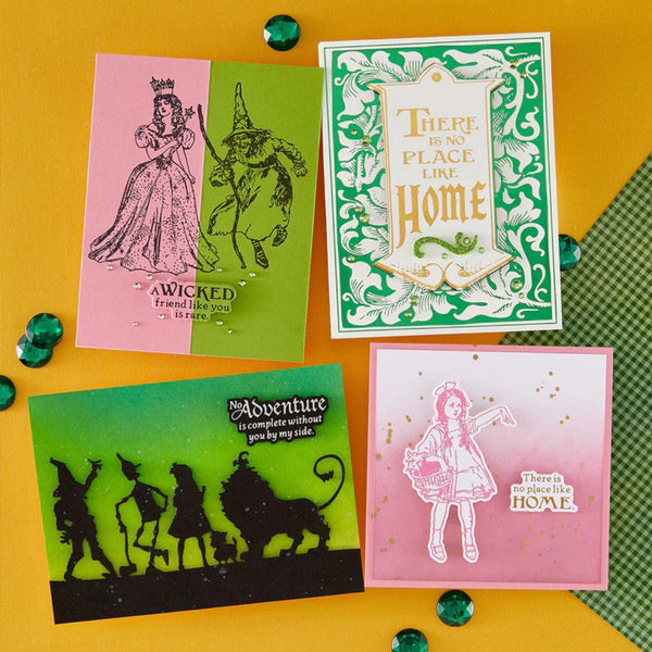 Spellbinders Wonder of Oz BetterPress Plate & Die Set by Graphic45 - Wonder of Oz Sentiments
