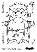 Halloween-themed coloring page with a mummy design, spider, and bat.