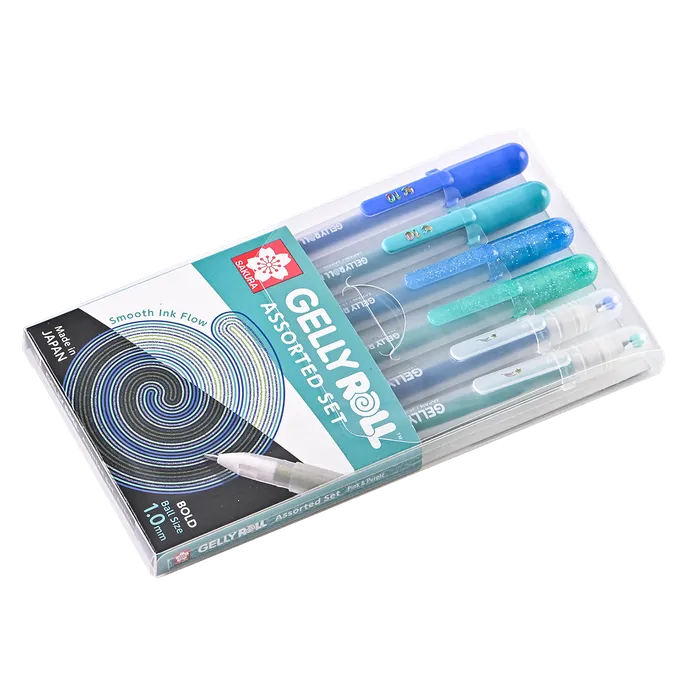 Sakura Gelly Roll Pen Set - Blue & Green 6 Pack*