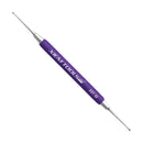 Purple tool with metallic components on a white background