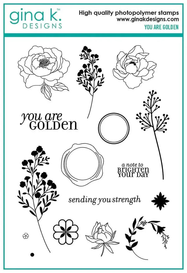 Gina K Designs Stamp & Die Set - You are Golden
