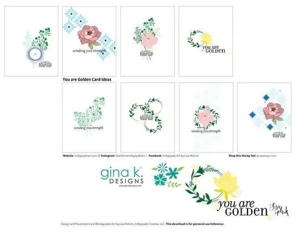 Gina K Designs Stamp & Die Set - You are Golden
