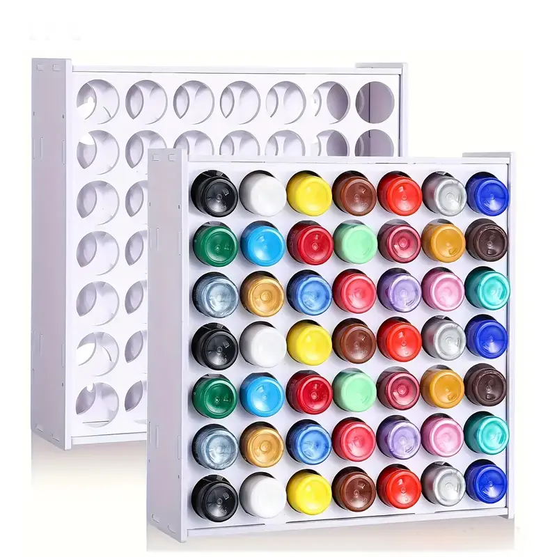 Universal Crafts Paint Storage Rack - Holds 49 Paints