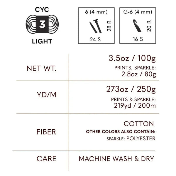 Lion Brand 24/7 Cotton DK Yarn - Star