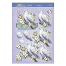 Hunkydory Beautiful Birds Deco-Large Set - Delightful Dove