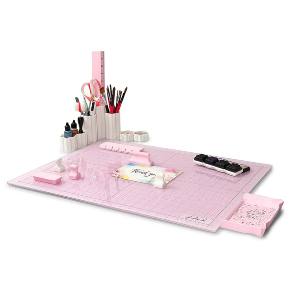 Glassboard Studio Magnetic Glass Craft Mat 18"x 24" - Blush