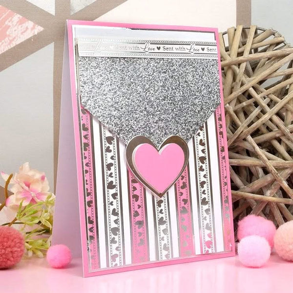 Hunkydory Essential Ribbon Borders - Silver Foiled Selection*