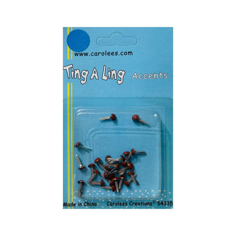 Carolee's Creations Ting a Ling Accents - Small Brads - Burnt Siena 25pcs