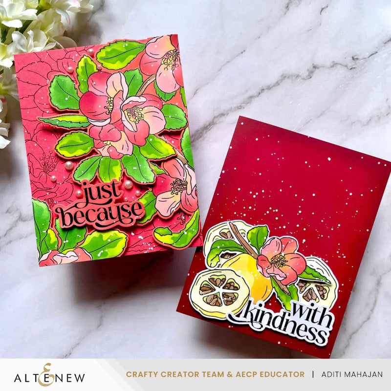 Altenew Build-A-Garden: Flowering Quince & Add-on Die Bundle