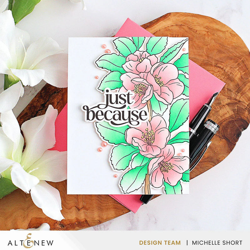 Altenew Build-A-Garden: Flowering Quince & Add-on Die Bundle