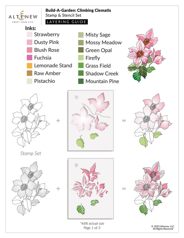 Altenew Build-A-Garden: Climbing Clematis