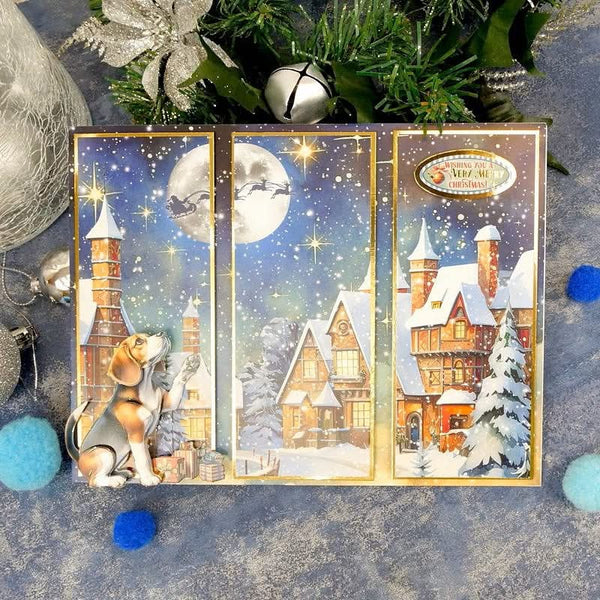 Hunkydory Christmas Jack Russell Terrier & Beagle Decoupage Topper Sheet*