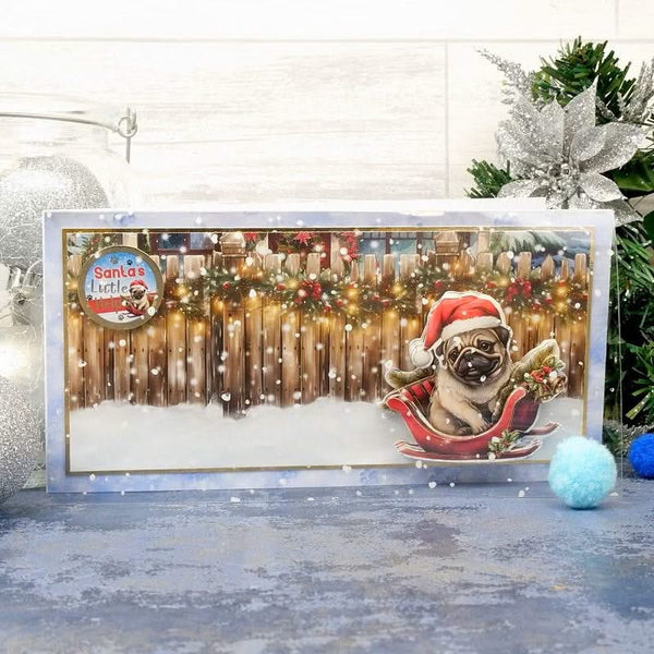 Hunkydory Christmas Pug & Chihuahua Decoupage Topper Sheet*