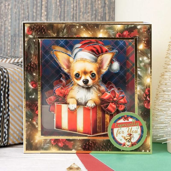 Hunkydory Christmas Pug & Chihuahua Decoupage Topper Sheet*