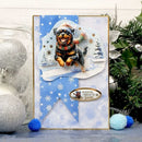 Hunkydory Christmas Rottweiler & German Shepherd Decoupage Topper Sheet*