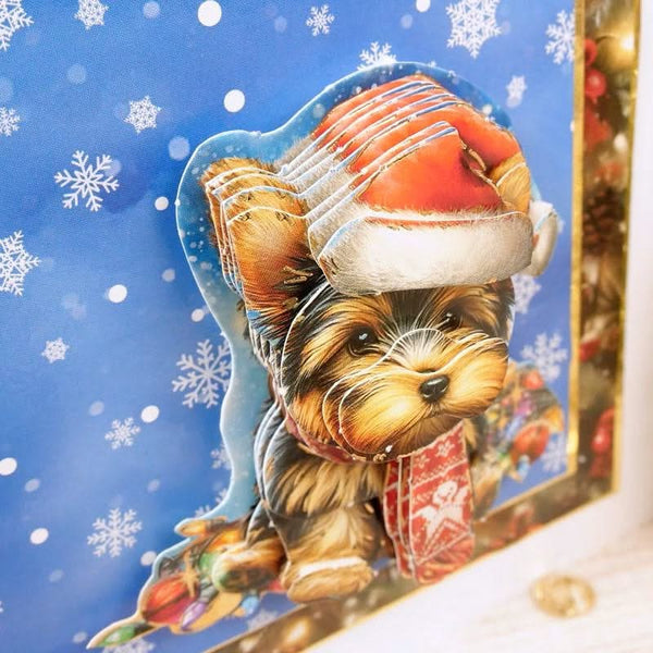 Hunkydory Christmas Yorkshire Terrier & French Bulldog Decoupage Topper Sheet*