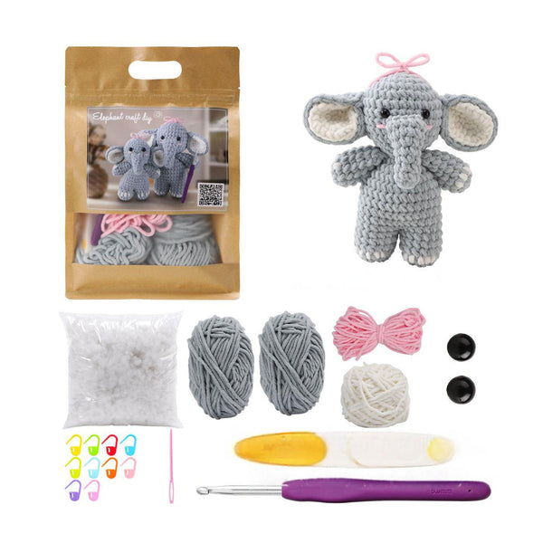 Poppy Crafts Learn to Crochet Kit  #25 - Baby Elephant