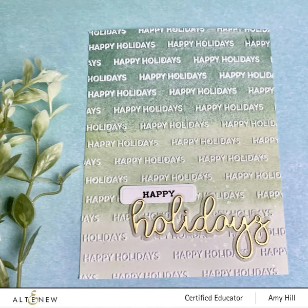 Altenew Happy Holidays 3D Embossing Folder*