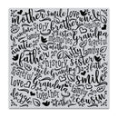 Hero Arts From Cling Rubber Stamp 6"x 6" - Family Word Bold Prints