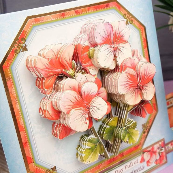 Hunkydory In Full Bloom - Floral Delights Deco-Large Set - Dreamy Geraniums*