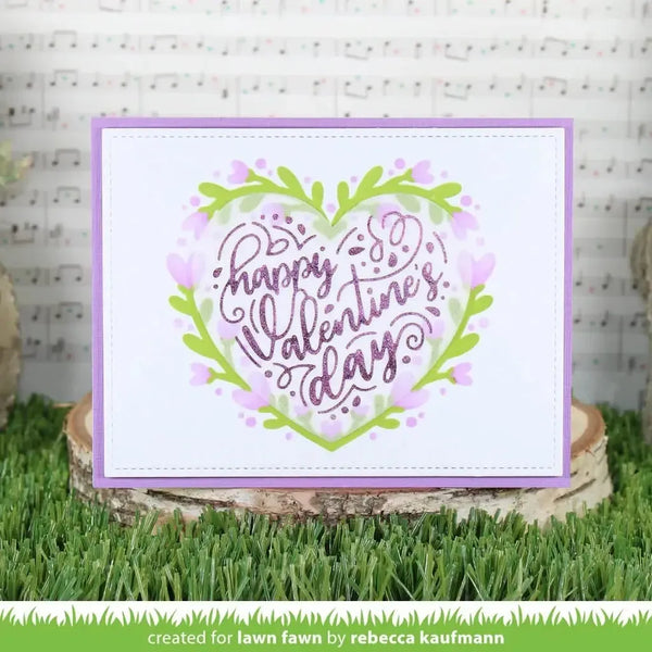 Lawn Fawn Hot Foil Custom Craft Plate - Foiled Sentiments: Happy Valentines Day*